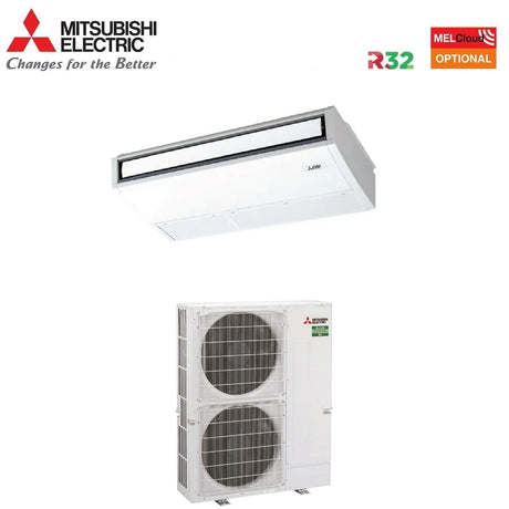 mitsubishi electric condizionatore a soffitto mitsubishi electric 36000 btu r 32 trifase wi fi optional con comando remoto incluso