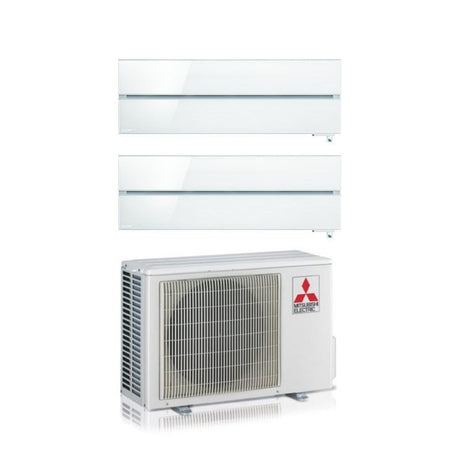 mitsubishi electric condizionatore dual split mitsubishi electric kirigamine style msz ln 918 con mxz 3f68vf pearl white r 32 wi fi integrato