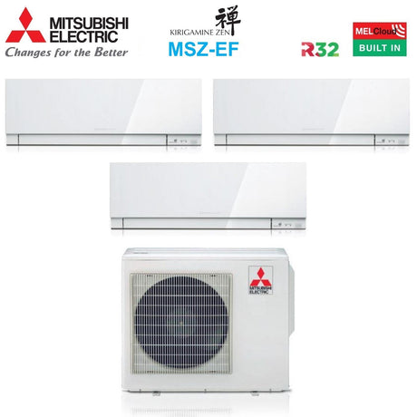 mitsubishi electric condizionatore mitsubishi electric trial split inverter kirigamine zen white msz ef 91212 con mxz 4f72vf r 32 wi fi integrato bianco