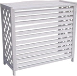 no brand copertura copri unita esterna condizionatore in legno bianco 86x50x85