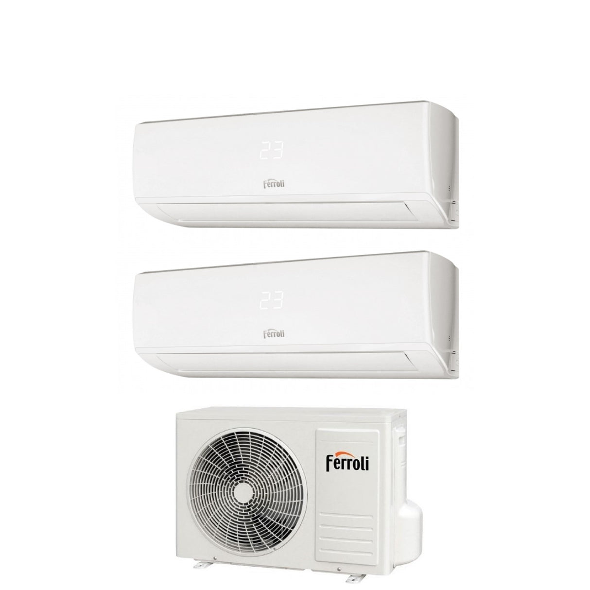 offerta climatizzatore condizionatore ferroli dual split inverter serie gold 3.2 7_7 con 18 2 r 32 7000_7000