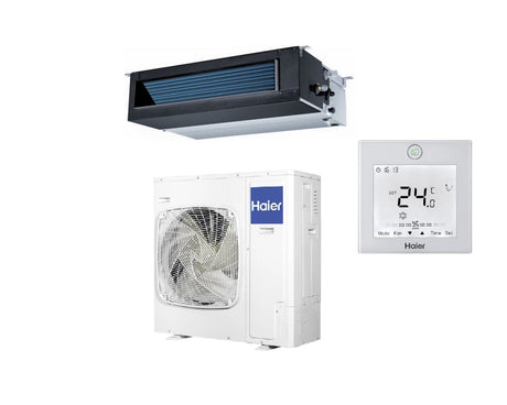 offerta climatizzatore condizionatore haier inverter canalizzato smart power media prevalenza 30000 btu adh090m1erg r410a a__ completo di comando a filo
