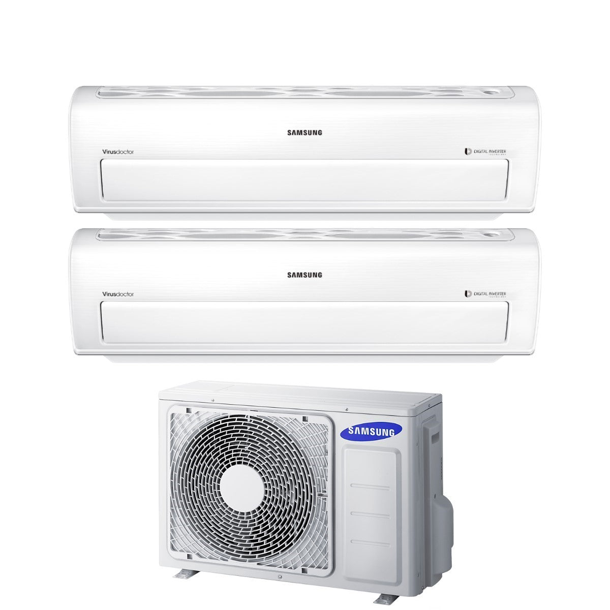 offerta climatizzatore condizionatore samsung dual split inverter serie ar7000m 7_7 con aj050fcj2eh eu r 410 wi fi integrato 7000_7000