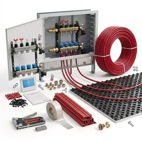 onecalor kit riscaldamento a pavimento onecalor per impianti civili 60 m pannello bugnato 10 25 mm