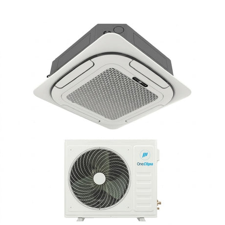oneclima condizionatore a cassetta 4 vie 36000 btu air 36 cst t trifase r 32 wi fi optional con griglia e telecomando