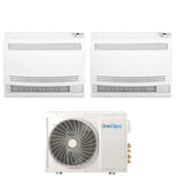 oneclima condizionatore oneclima dual split console 1218 con mlt27x3y24 r 32 wi fi optional con telecomando di serie