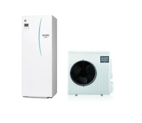 pompa di calore aria acqua mitsubishi electric split hydrotank reversibile erst17d vm2d accumulo 170 lt unita esterna ecodan e suz swm40va 5 6 kw r 32 29463