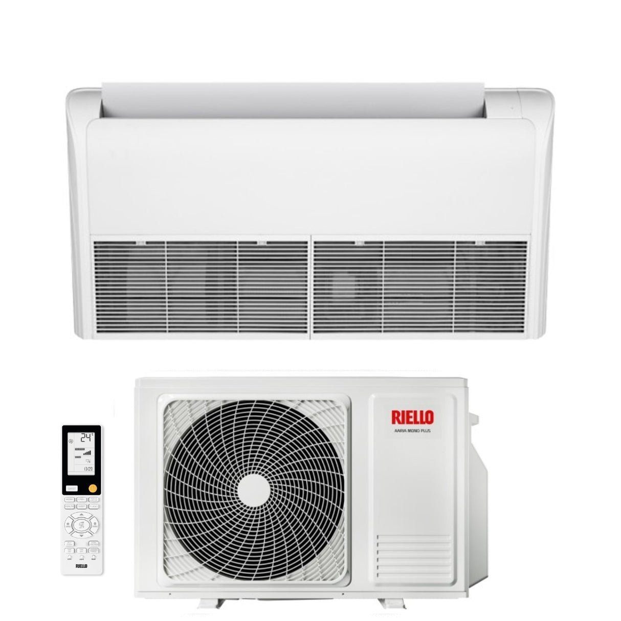 riello condizionatore soffittopavimento riello 24000 btu aaria pro p ams 70 p r 32 con telecomando incluso