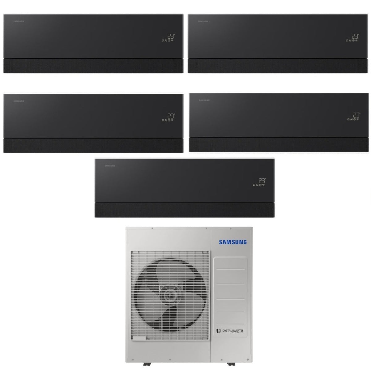 samsung condizionatore penta split samsung premiere black 777712 con aj100txj5kg r 32 wi fi integrato