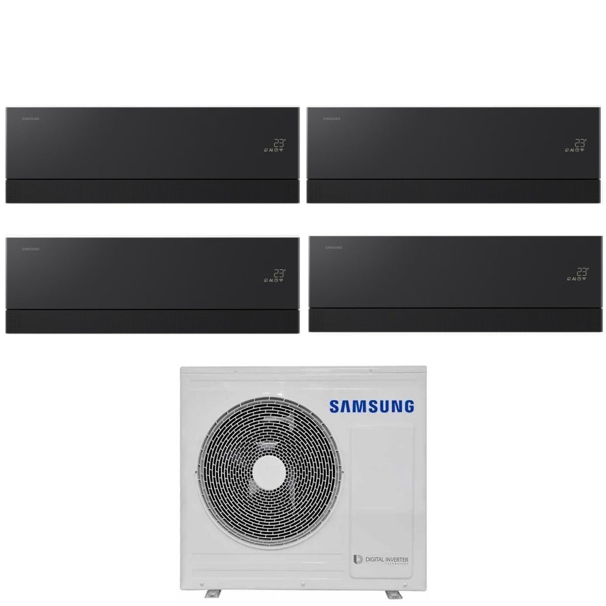 samsung condizionatore quadri split samsung premiere black 7777 con aj080txj4kg r 32 wi fi integrato