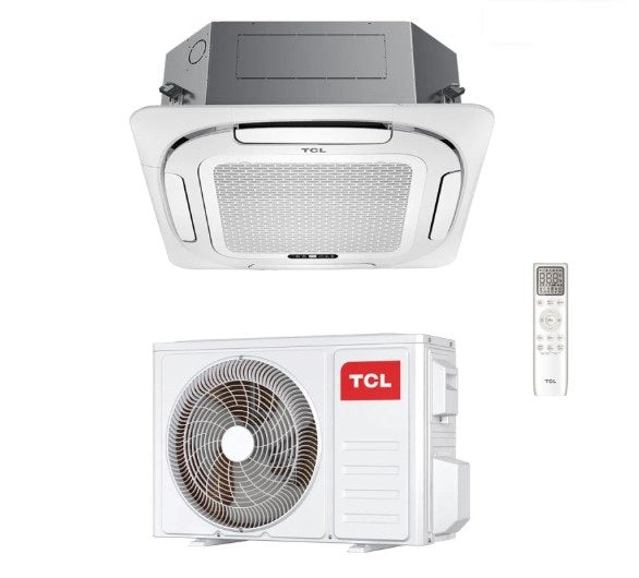 tcl condizionatore cassetta 4 vie tcl 90x90 48000 btu r 32 wi fi optional