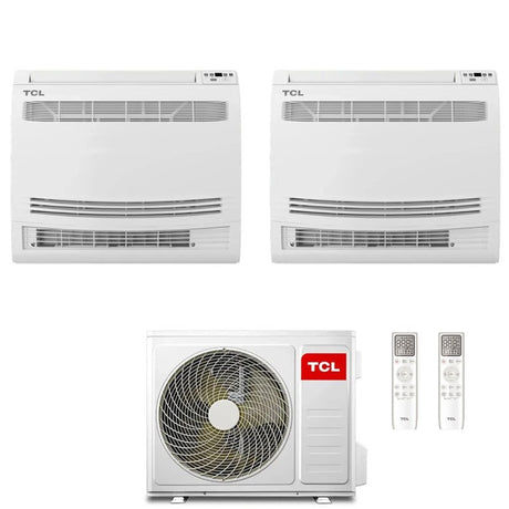 tcl condizionatore tcl dual split inverter console 912 con mt1821 r 32 wi fi integrato