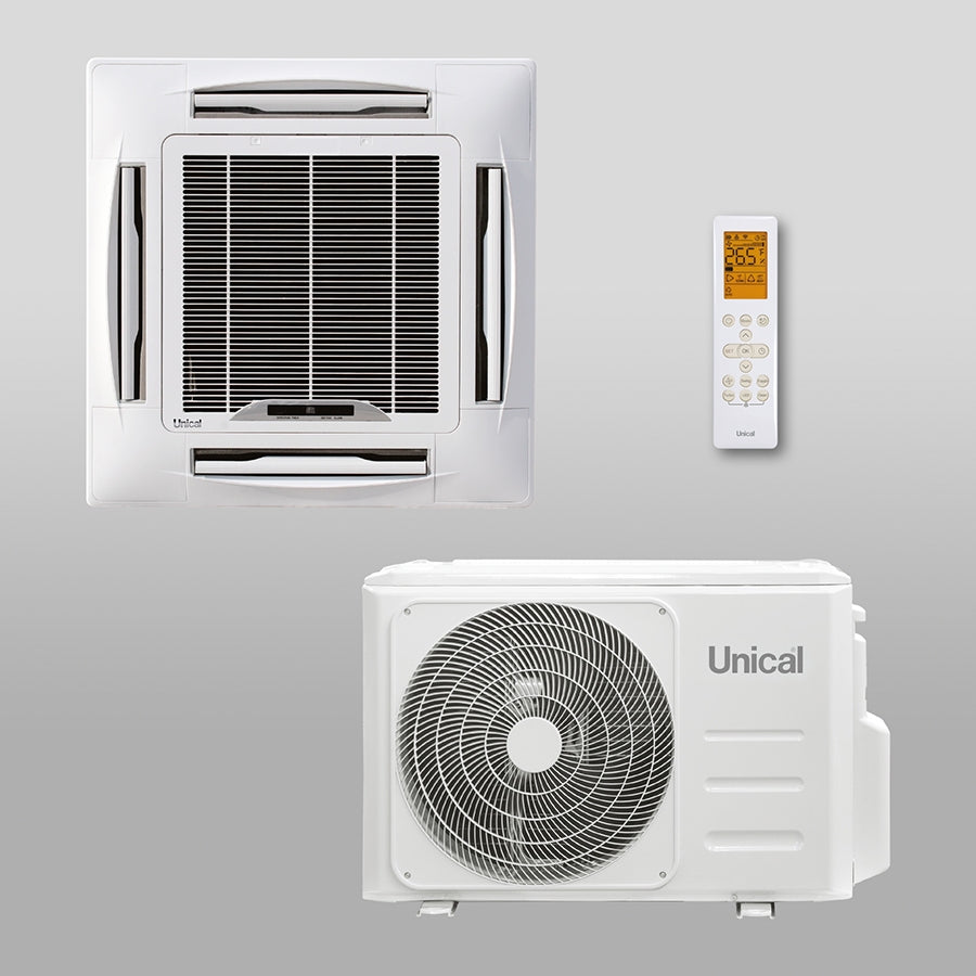 unical climatizzatore condizionatore unical cassetta 4 vie r 32 48000 btu cs10 48h gas r 32 aa