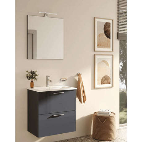 vitra mobile bagno sospeso vitra con lavabo colore antracite 60 cm