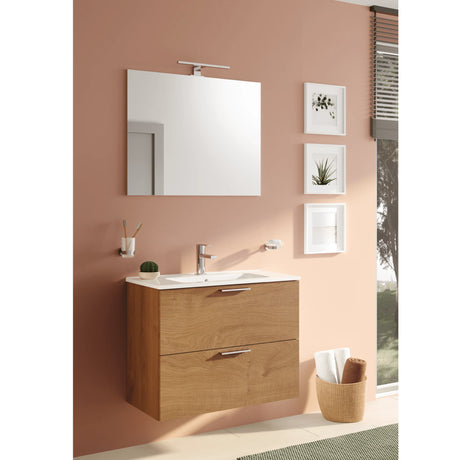 vitra mobile bagno sospeso vitra con lavabo colore golden oak 80 cm