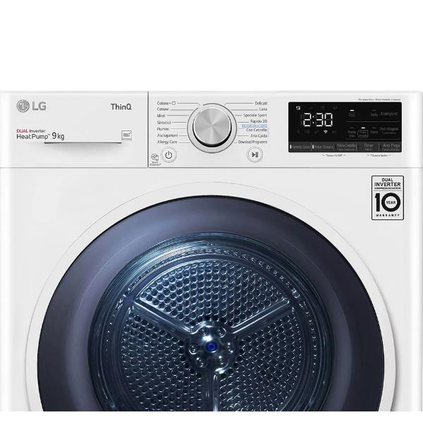 asciugatrice a pompa di calore lg rh90v9avhn 9 kg eco hybrid classe a___