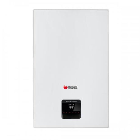 caldaia a gas hermann saunier duval thematek condens 28 as 1 kw metano o gpl completa di kit fumi novita