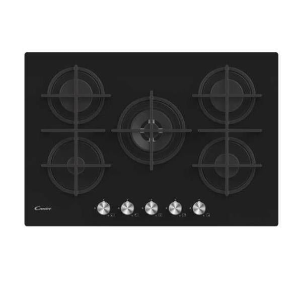 candy piano cottura a gas candy cvg74wpb 5 fuochi l745xp51 cristallo temperato nero ean 8016361996960