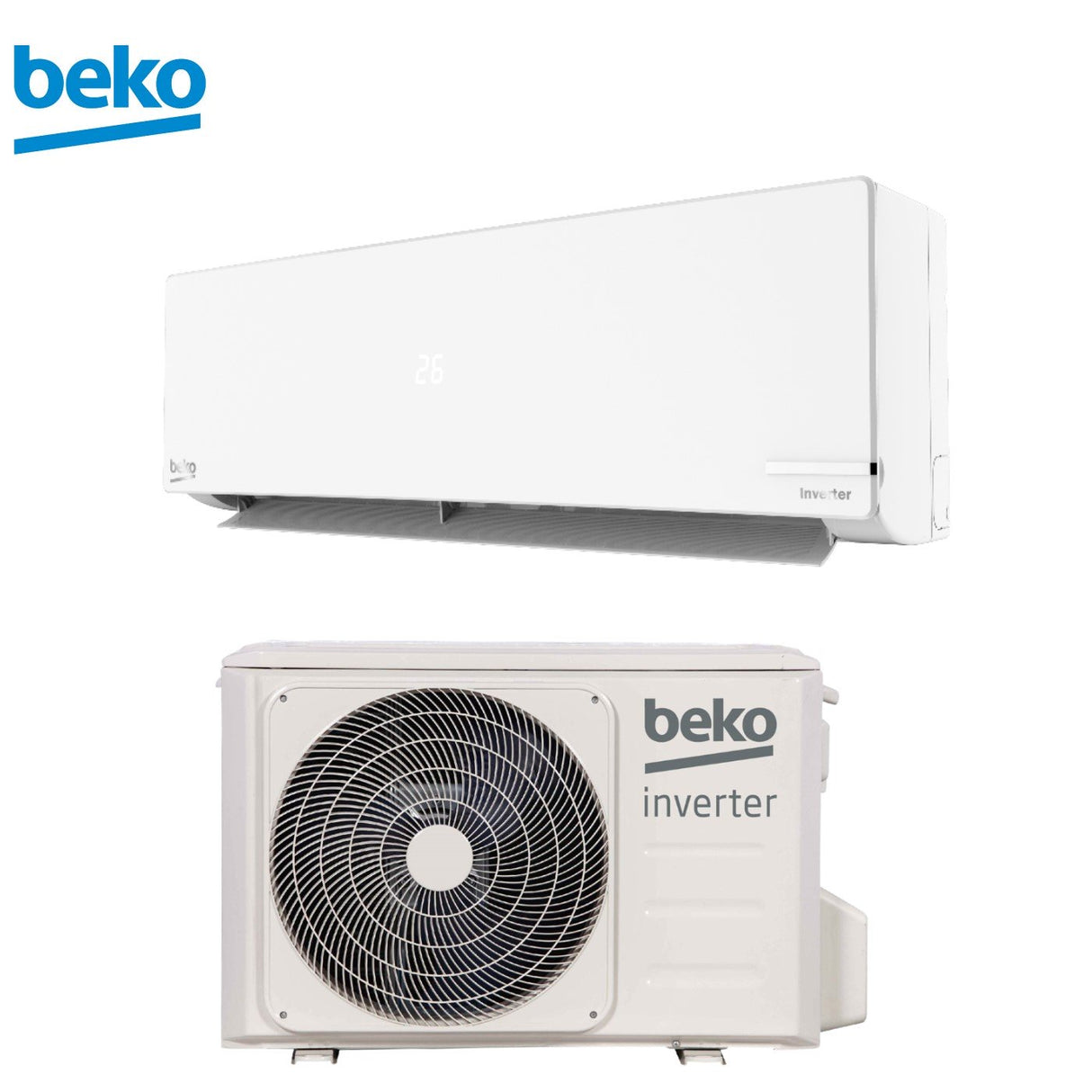 climatizzatore condizionatore beko inverter 9000 btu beupc090 beupc091 r 32 classe a__ a_
