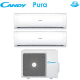 climatizzatore condizionatore candy dual split inverter serie pura 9_9 con cy 2t14aout r 32 wi fi integrato 9000_9000