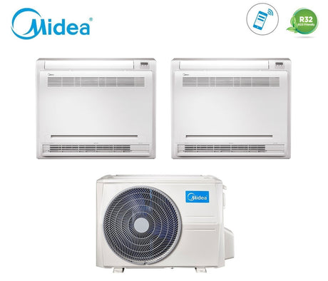 climatizzatore condizionatore console midea dual split inverter 12_12 con m3of 21hfn8 q r 32 12000_12000