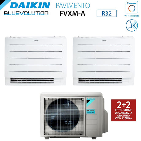climatizzatore condizionatore daikin a pavimento dual split serie perfera fvxm a 9_12 con 2mxm40m n r 32 wi fi integrato 9000_12000 novita
