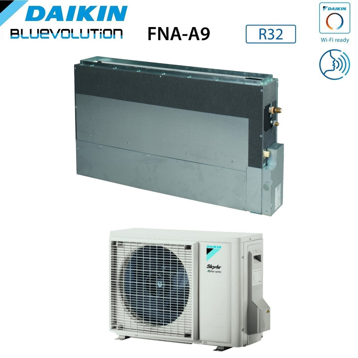 climatizzatore condizionatore daikin bluevolution a pavimento ad incasso skyair alpha series 21000 btu fna60a9 _ rzag60a r 32 wi fi optional