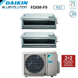 climatizzatore condizionatore daikin bluevolution dual split canalizzato canalizzabile inverter serie fdxm f9 9_12 con 2mxm40m r 32 wi fi optional 9000_12000 garanzia italiana 7820