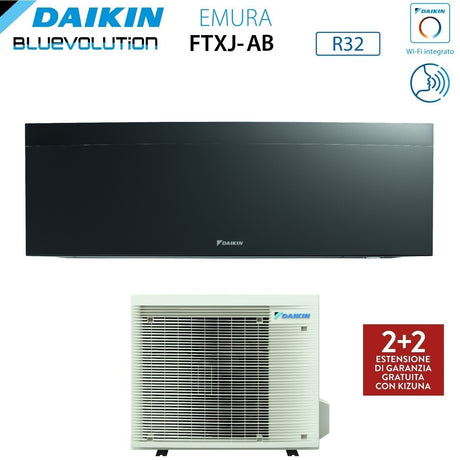 climatizzatore condizionatore daikin bluevolution inverter serie emura black iii 15000 btu ftxj42ab r 32 wi fi integrato classe a___ garanzia italiana novita