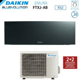 climatizzatore condizionatore daikin bluevolution inverter serie emura black iii 7000 btu ftxj20ab r 32 wi fi integrato classe a___ garanzia italiana novita