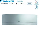 climatizzatore condizionatore daikin bluevolution inverter serie emura silver 7000 btu ftxj20ms wi fi r 32