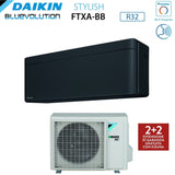 climatizzatore condizionatore daikin bluevolution inverter serie stylish total black 18000 btu ftxa50bb r 32 wi fi integrato classe a__ nero novita 2020