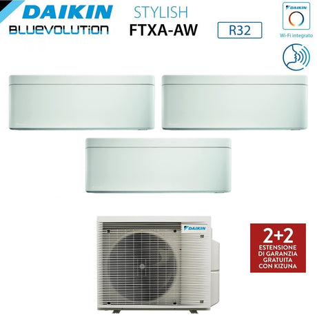 climatizzatore condizionatore daikin bluevolution trial split inverter serie stylish white 5_7_7 con 3mxm40n r 32 wi fi integrato 5000_7000_7000 colore bianco garanzia italiana