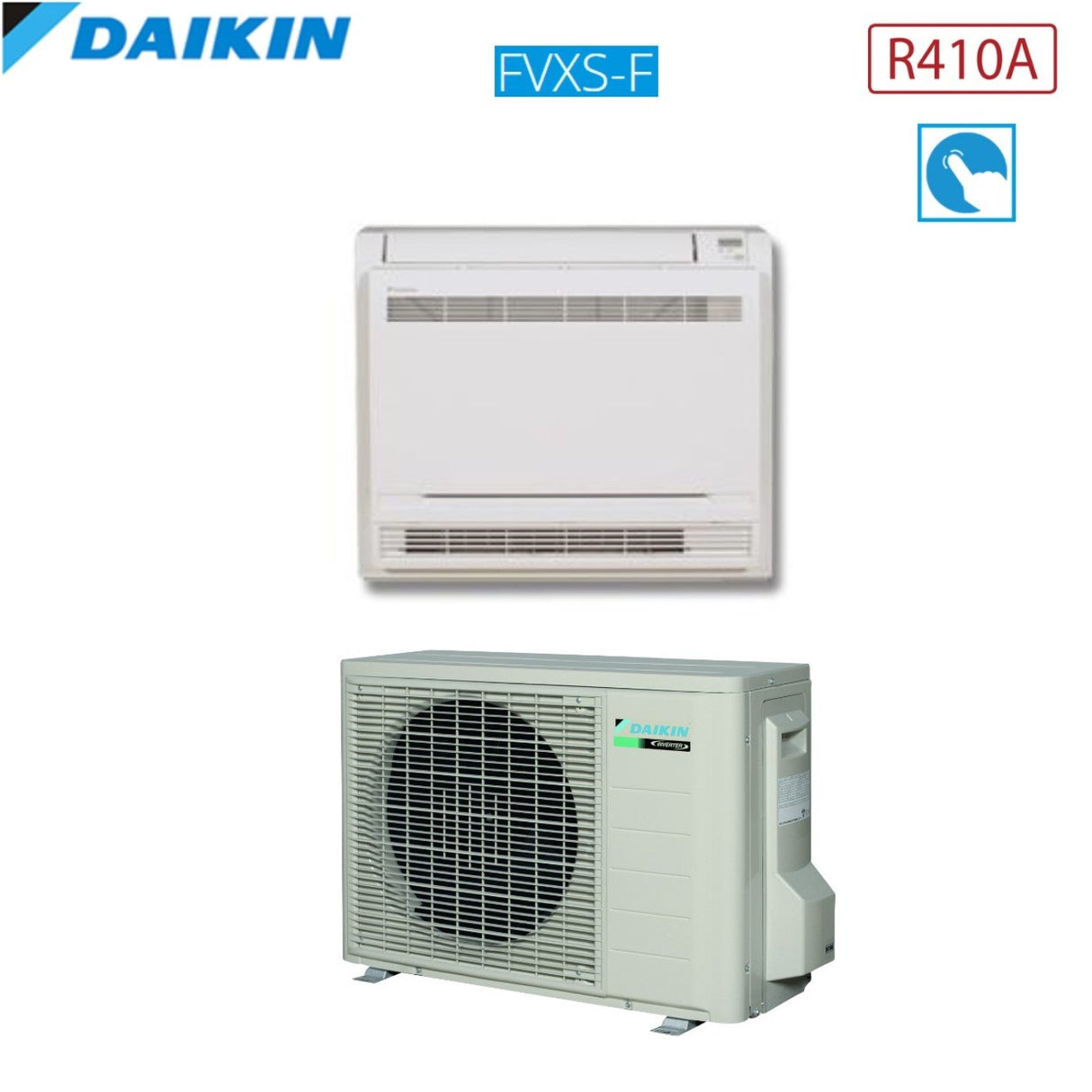 climatizzatore condizionatore daikin dc inverter plus a pavimento serie fvxs f 12000 btu fvxs35f r 410 wi fi optional sottocosto