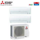 climatizzatore condizionatore dual split mitsubishi electric serie smart msz hr 9000_18000 con mxz 2ha50vf wi fi optional 9_18 r 32 novita