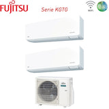 climatizzatore condizionatore fujitsu dual split inverter serie kg 7_12 con aoyg18kbta2 r 32 wi fi integrato 7000_12000