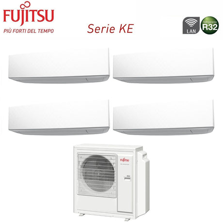 climatizzatore condizionatore fujitsu quadri split inverter serie ke white 9_9_9_9 con aoyg30kbta4 r 32 wi fi integrato 9000_9000_9000_9000 colore bianco