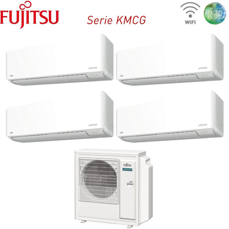 climatizzatore condizionatore fujitsu quadri split inverter serie km 7_9_9_14 con aoyg30kbta4 r 32 wi fi integrato 7000_9000_9000_14000