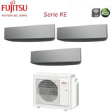 climatizzatore condizionatore fujitsu trial split inverter serie ke silver 7_7_14 con aoyg18kbta3 r 32 wi fi integrato 7000_7000_14000 colore bianco
