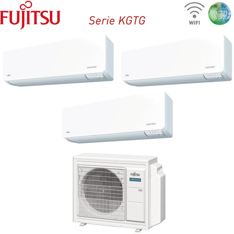 climatizzatore condizionatore fujitsu trial split inverter serie kg 9_12_14 con aoyg24kbta3 r 32 wi fi integrato 9000_12000_14000