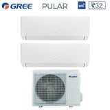 climatizzatore condizionatore gree dual split inverter serie pular 7_9 con gwhd 18 nk6oo r 32 wi fi integrato 7000_9000
