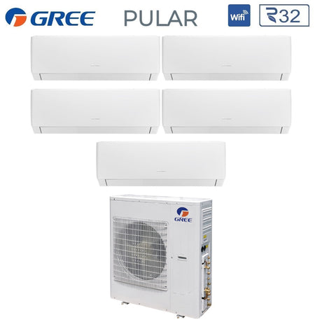 climatizzatore condizionatore gree penta split inverter serie pular 12_12_12_12_12 con gwhd 42 nk6lo r 32 wi fi integrato 12000_12000_12000_12000_12000