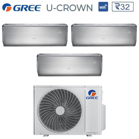 climatizzatore condizionatore gree trial split inverter serie u crown 9_9_12 con gwhd 21 nk6oo r 32 wi fi integrato 9000_9000_12000