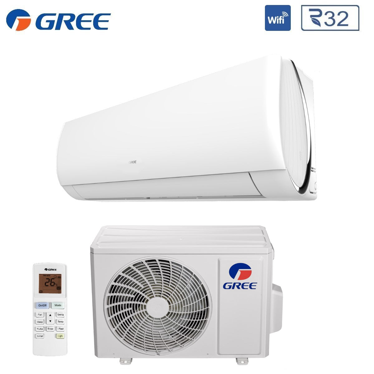 climatizzatore condizionatore green inverter serie muse plus 12000 btu gwh12agb k6dna1a o r 32 wi fi optional a__ a_
