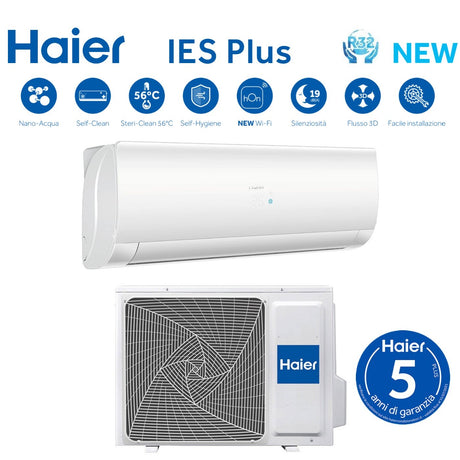 climatizzatore condizionatore haier inverter serie ies plus 9000 btu as25s2sf2fa 3 r 32 wi fi integrato classe a___ a__
