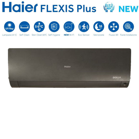 climatizzatore condizionatore haier quadri split inverter serie flexis plus black 9_9_12_12 con 4u85s2sr3fa r 32 wi fi integrato colore nero 9000_9000_12000_12000 16904
