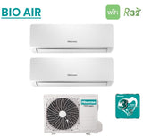 climatizzatore condizionatore hisense dual split inverter serie bio air 9_9 con 2amw35u4rgc r 32 wi fi integrato 9000_9000