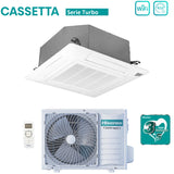 climatizzatore condizionatore hisense inverter a cassetta serie turbo 18000 btu act52ur4rcc8 _ auw52u4rj8 r 32 wi fi optional classe a__ a_ con telecomando e pannello incluso