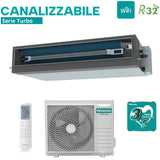 climatizzatore condizionatore hisense inverter canalizzato canalizzabile serie turbo 24000 btu aud71ux4rfm8 _ auw71u4rk8 r 32 wi fi optional classe a__ a__ con telecomando e comando cablato di serie