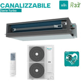 climatizzatore condizionatore hisense inverter canalizzato canalizzabile serie turbo 42000 btu aud125ux4reh8 _ auw125u6rn8 r 32 wi fi optional con telecomando e comando cablato di serie